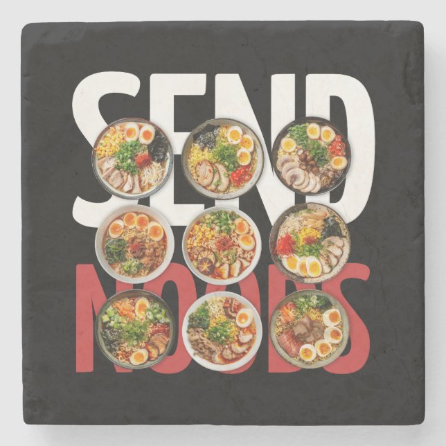 Send Noods  Stone Coaster (Front)