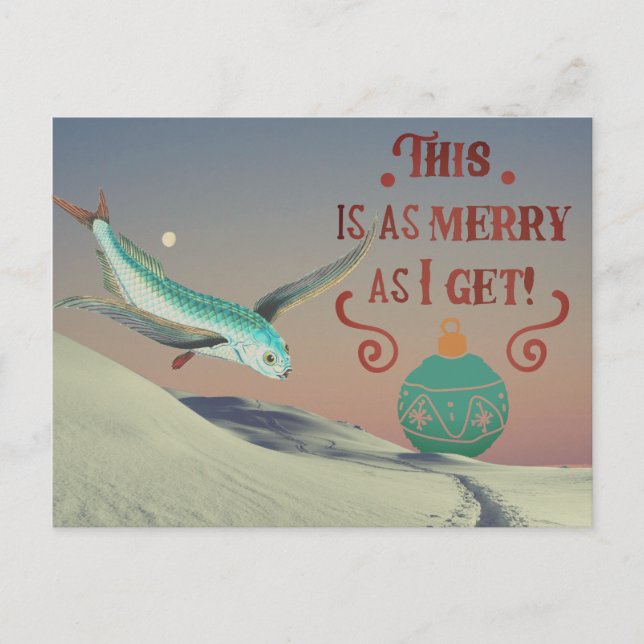 Send some holiday cheer with a splash of surrealis postcard (Front)