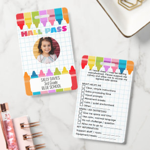 SEND Student Support Crayon Maths Pass Badge ID Badge