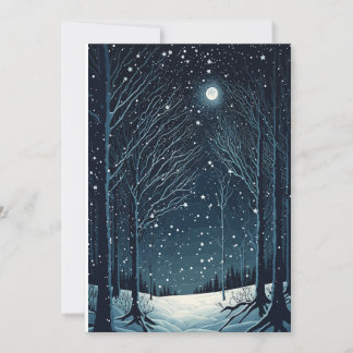 Send Warm Wishes Under a Magical Winter Sky Holiday Card