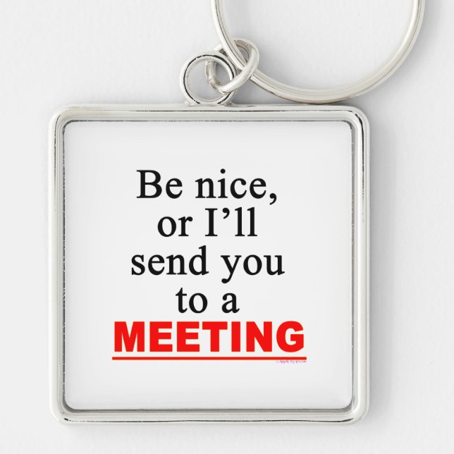 Send You To A Meeting Sarcastic Office Humour Key Ring (Front)