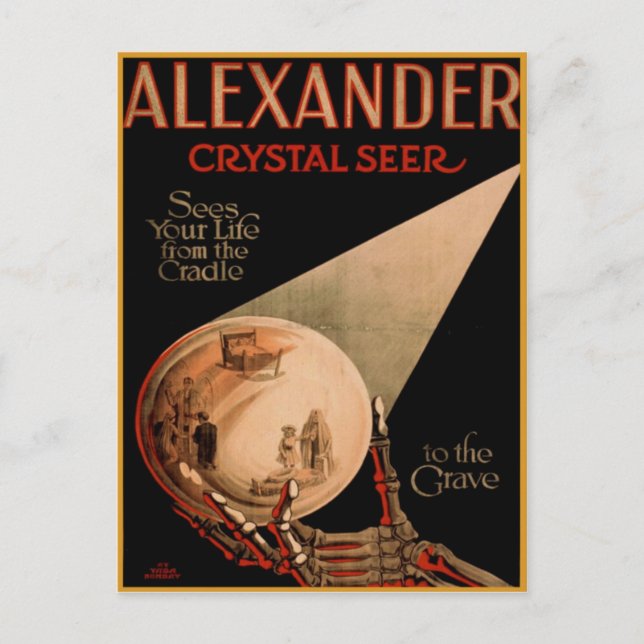 Send Your Greetings With Cool Vintage Poster Postcard (Front)