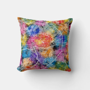 Sendai Japan City Map Cushion