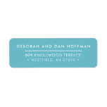 SENDER ADDRESS cute modern minimal turquoise blue Return Address Label<br><div class="desc">*** NOTE - THE SHINY GOLD FOIL EFFECT IS A PRINTED PICTURE *** - - - - - - - - - - - - - - - - - - - - - CONTACT ME for custom "faux gold foil effect type" Love the design, but would like to see...</div>