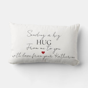 Sending a Big Hug Personalized Love Message Simple Lumbar Cushion