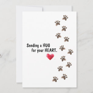 Sending A Hug for your Heart Pet Loss Sympathy Card