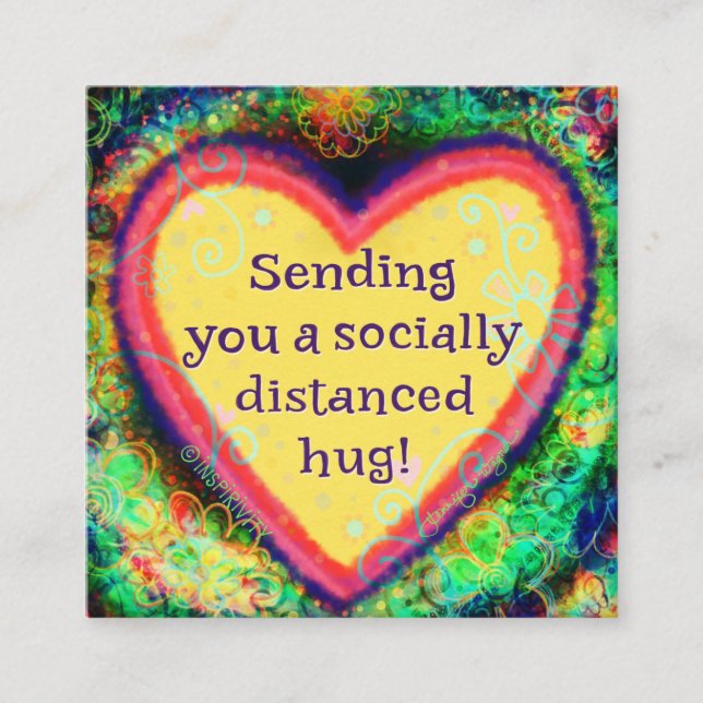 “sending a Safe Hug” Inspirivity kindness cards (Front)