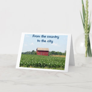 SENDING COUNTRY CHRISTMAS WISHES TO THE CITY HOLIDAY CARD
