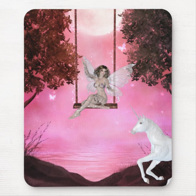 Sending for the Unicorn - Fantasy Mousepad (Front)