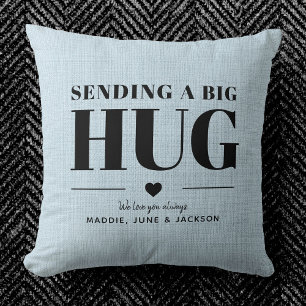 Sending Hug Custom Name Modern Chic Mother's Day Cushion