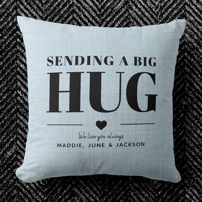 Sending Hug Custom Name Modern Chic Mother's Day Cushion (Creator Uploaded)