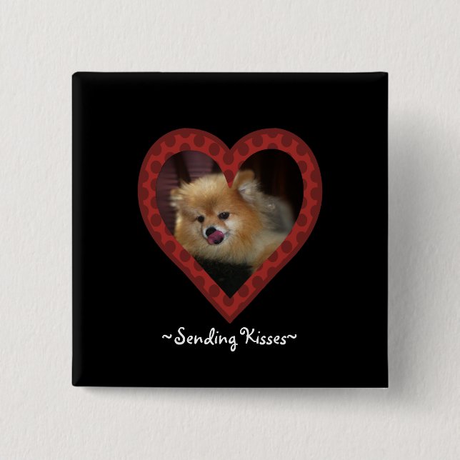~Sending Kisses~ Button (Front)