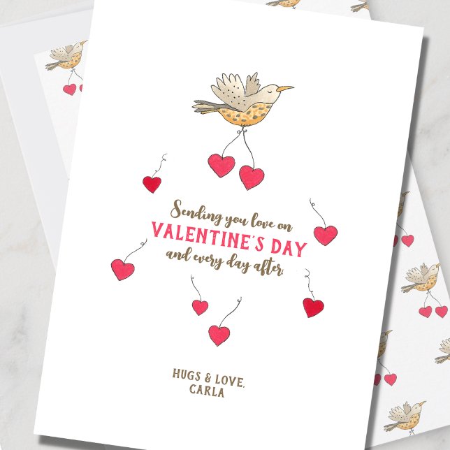 Sending Love Bird Valentine's Day Holiday Card (Creator Uploaded)