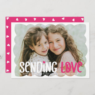 Sending Love Bold Valentines Day Photo Card