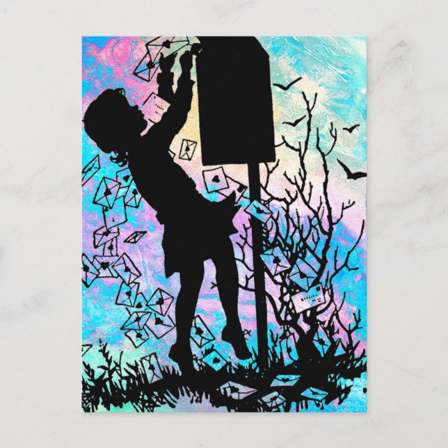 SENDING LOVE BY SNAIL MAIL! POSTCARD (Front)