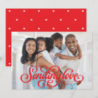 Sending love cute red one photo Valentine