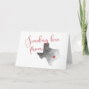 Sending Love From Texas - Valentine's Day Holiday Card