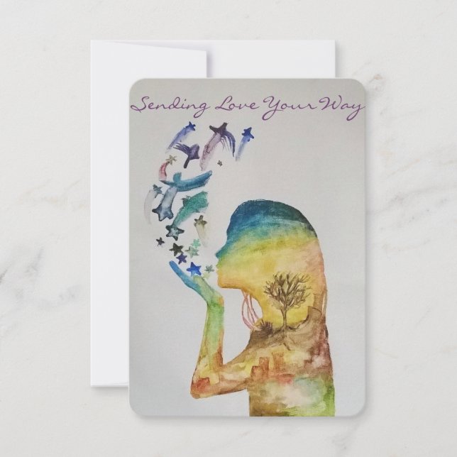 Sending Love Greeting Cards (Front)