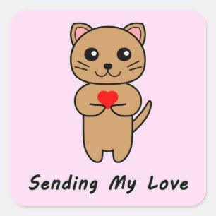 Sending My Love Square Sticker