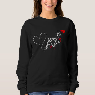 Sending My Love Valentines Day Relationship Couple Sweatshirt