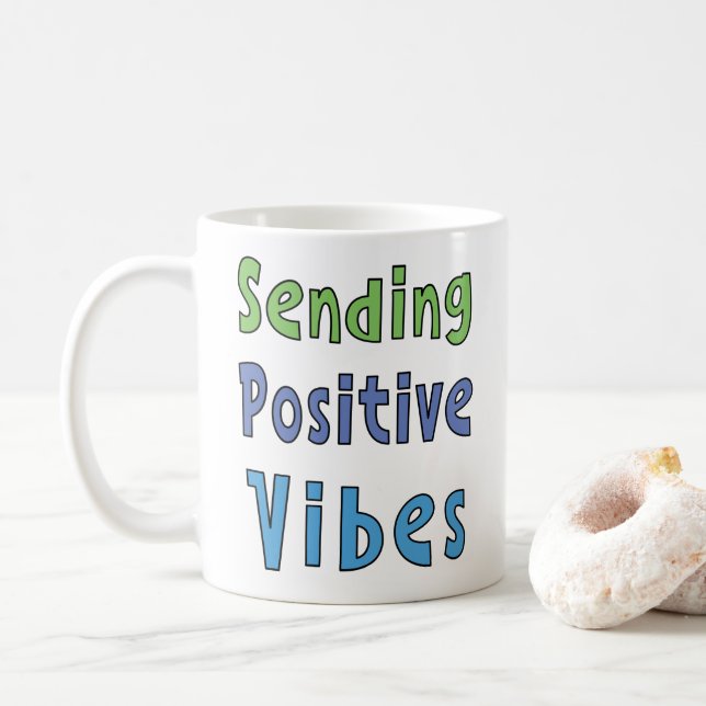 Sending Positive Vibes Coffee Mug (With Donut)