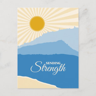 Sending Strength Mountain and Lake Postcard