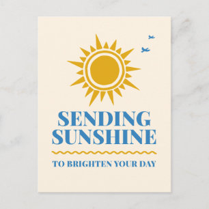 Sending Sunshine to Brighten Your Day Postcard