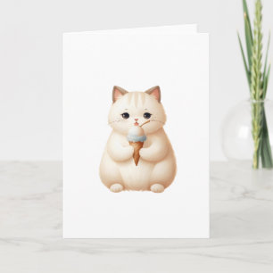 Sending Sweetness Ice Cream Kitten Any Occasion  Card