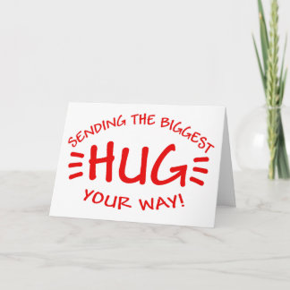 Sending the biggest hug customisable card