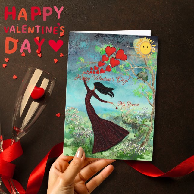 Sending Valentine's hearts Card (Sending Valentine's hearts Card)