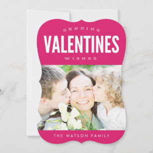 Sending Valentines Wishes Cute Photo Card