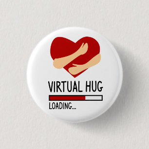 Sending Virtual Hug 3 Cm Round Badge