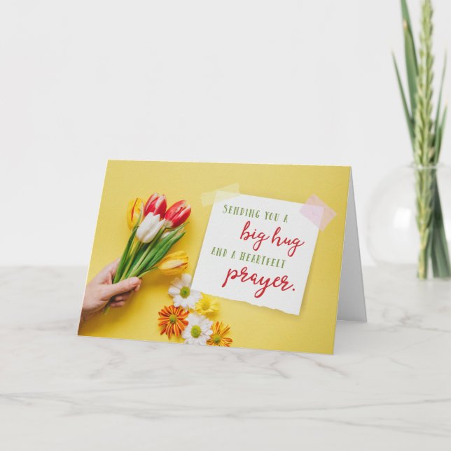 Sending you a Big Hug and a Prayer Thank You Card (Front)