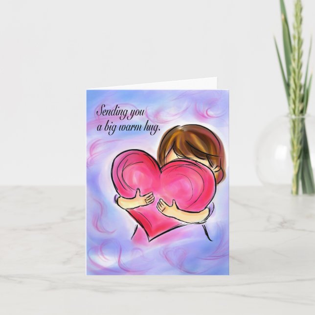 Sending you a big warm hug. card (Front)