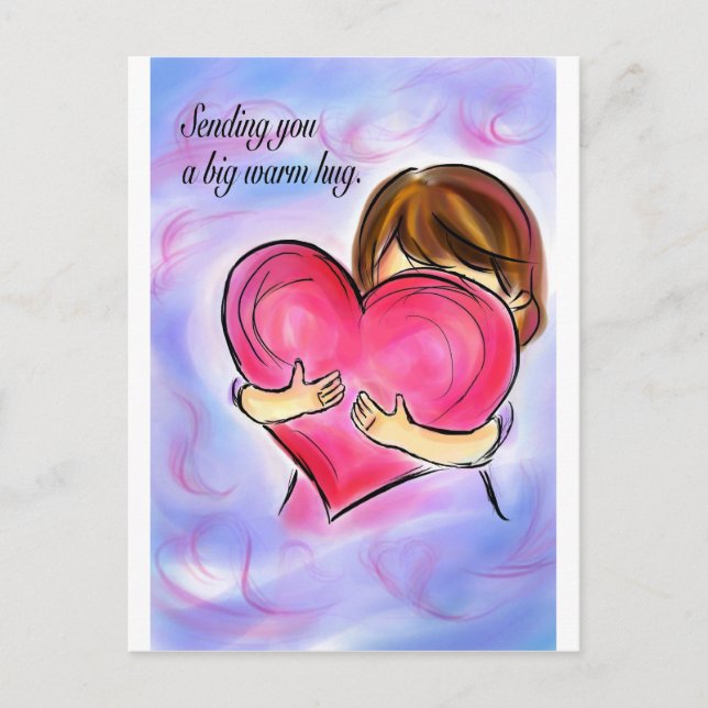 Sending you a big warm hug. postcard (Front)
