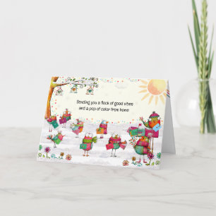 Sending You a Flock of Good Vibes, Neon Birds Card
