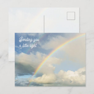 Sending You a Little Light Rainbow Thinking of You Postcard