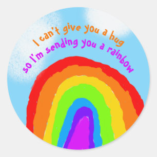 Sending You a Rainbow Missing You Classic Round Sticker
