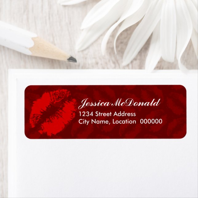 Sending You Kisses Return Address Label (Insitu)