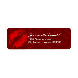 Sending You Kisses Return Address Label