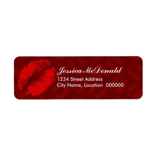 Sending You Kisses Return Address Label