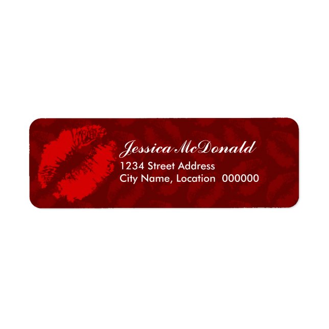 Sending You Kisses Return Address Label (Front)