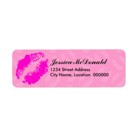 Sending You Kisses Return Address Label
