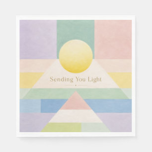Sending You Light Geometric Pastel Inspiration Napkin