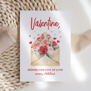 Sending You Lots of Love Floral Valentines Day Card