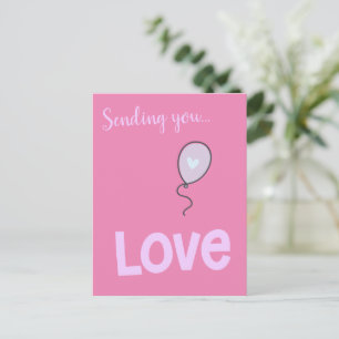 Sending you Love - Cute Balloon Postcard