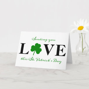 Sending You Love Shamrock St. Patrick's Day Card