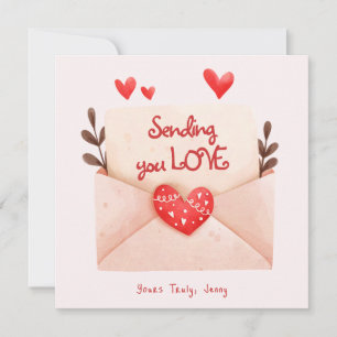 Sending You Love Valentine's Day Greeting Card