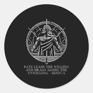 Seneca Ancient Greek Philosophy Wisdom Quote Classic Round Sticker