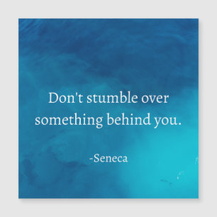 Seneca: Focus Forward, Don't Stumble on Past